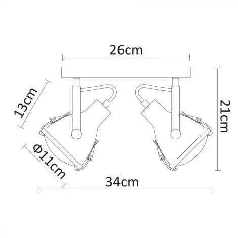 Спот Arte Lamp Faro A9178AP-2GY