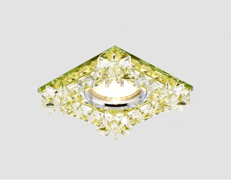 Встраиваемый точечный светильник Ambrella Хрусталь Зеркальный K130 GD