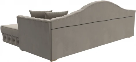 Диван угловой Артис правый угол (Бежевый/Микровельвет) Лига Диванов арт.121594