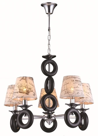 Подвесная люстра Natali Kovaltseva 11442 11442/5C CHROME, WENGE