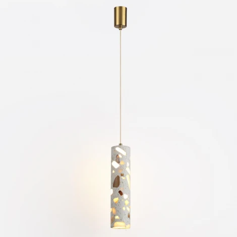 Подвесной светильник Odeon Light Terrazzo 7012/6L металл/ терраццо/античная бронза/серый IP20 6W 3000K 220V (LED, на проводе)