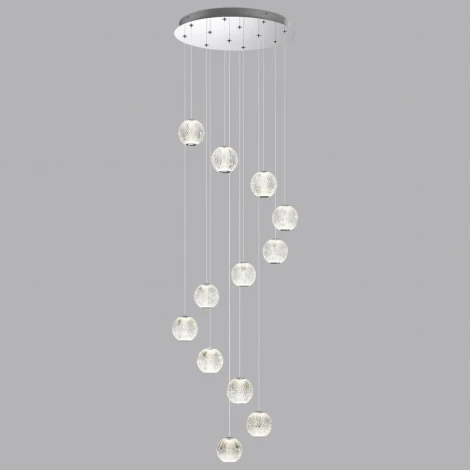 Подвесная люстра каскадная Odeon Light Crystal 5007/56L ром/металл/акрил LED 56W 4000K 4711лм (220V, на проводе)