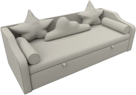 Диван детский прямой Рико (Бежевый/Рогожка) Лига Диванов арт.123694