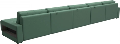 Диван п-образный с полками Лига-053 НПБ МегаЛонг Лига Диванов (Рогожка) арт.129003