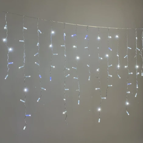 Гирлянда Бахрома с колпачком 3,2 x 0,9 м белая с мерцанием белого диода 220В, 168 LED, Laitcom PIL180BLWCAP-10-2W