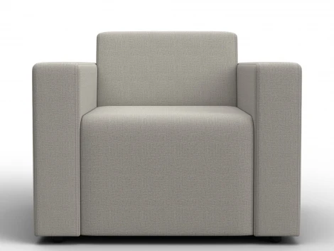 Кресло Лига-093 (ДСП,Брус,Фанера/Пластик/Рогожка/Бежевый) Лига Диванов 132460