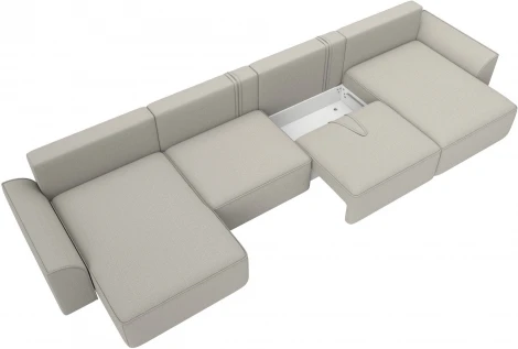 Диван п-образный Лига-048 НПБ лонг Лига Диванов (Рогожка) арт.128339