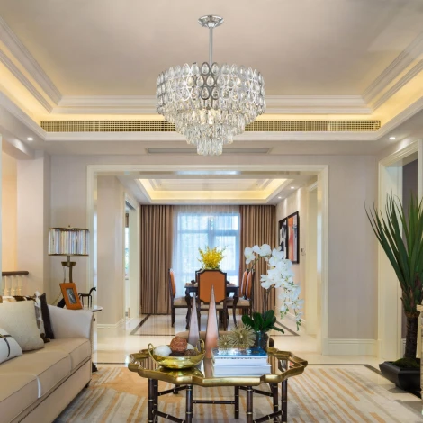 Потолочная люстра хрустальная на штанге Arte Milano Sorrento-2019 372019/8/300/550 CR (220V)