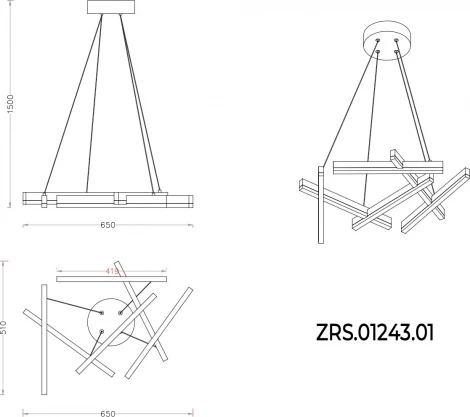 Подвесной светильник Zortes Aven ZRS.01243.01 (LED, 220V, на тросе)