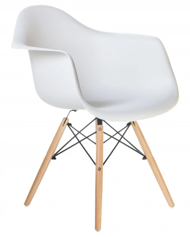 Стул обеденный DAW (ножки светлый бук, цвет сиденья белый)