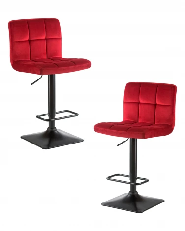 Набор 2 шт стул барный DOBRIN DOMINIC (бордо велюр (MJ9-43))
