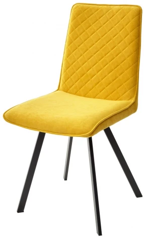 Стул PAINT, цвет B16 Желтый, велюр / черный каркас