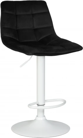 Стул барный DOBRIN TAILOR WHITE (черный велюр (MJ9-101))