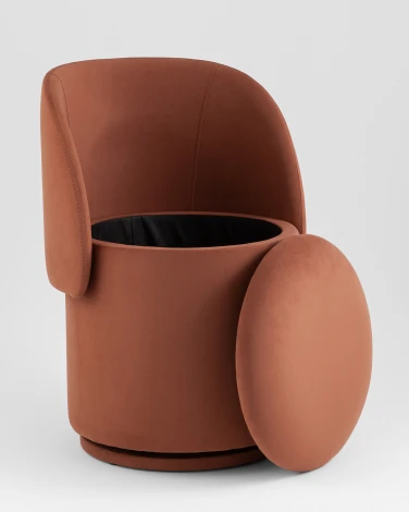 Пуф-трансформер Таунсвилл вращающийся с ящиком велюр терра Stool Group УТ000042267