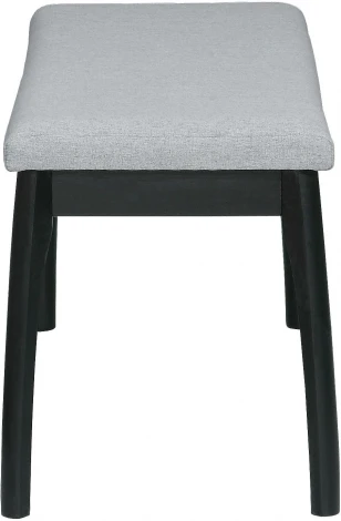 Скамья для прихожей мягкая, ткань серый, каркас венге Mebelik арт.007563