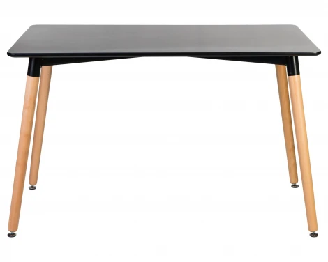 Стол обеденный SERRA WIDE (ножки светлый бук, столешница чёрная)
