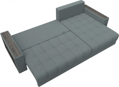 Диван угловой с декором и полкой Лига-050 НПБ Лига Диванов (Рогожка) арт.128588