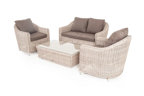 Лаунж-зона из искусственного ротанга, цвет бежевый 4SIS Кон Панна KPS2C2TJ-4-SET beige