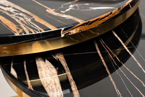 Журнальный стол Garda Decor 57EL-CT101А-BL (Золото/Черный)