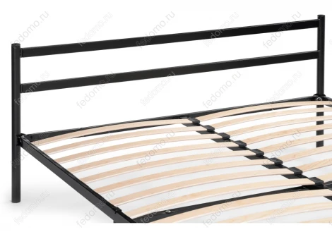 Полутораспальная кровать Woodville Фади 120х200 черная 491584