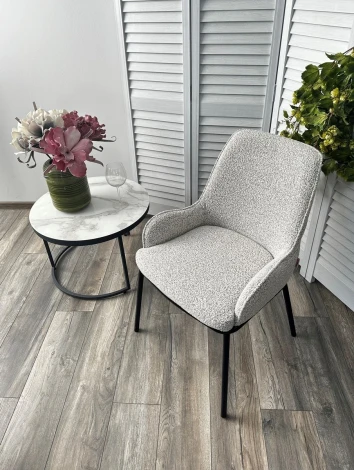 Стул BRIO UF995-02, букле / черный каркас / Товарный знак DISAUR