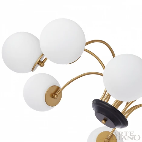 Потолочная люстра на штанге Arte Milano Napoli 312066/D940/8 BS/BK (220V, шарики)