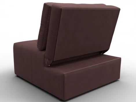 Кресло-кровать Лига-107 (80) (ЛДСП,Брус,Фанера,Замша/Бордовый) Лига Диванов 134946