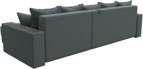 Диван угловой с декором и полкой Лига-050 НПБ Лига Диванов (Рогожка) арт.128588