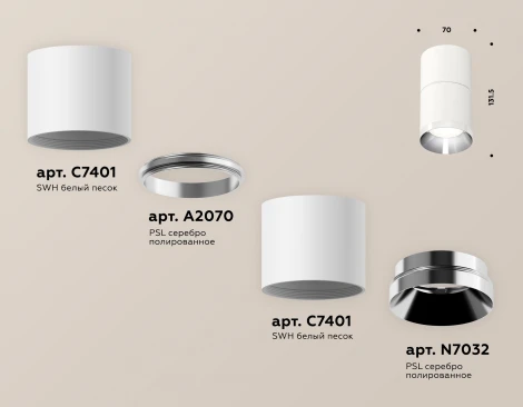 Накладной точечный светильник Ambrella Techno Spot XS7401161 (220V, круглые)