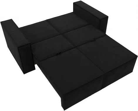 Диван прямой Куба мини (Черный/Микровельвет) Лига Диванов арт.121883