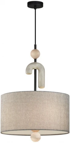 Подвесной светильник Odeon Light Bagel 5410/3 черный матов./серый/металл/полирезин/ткань E14 3*40W (220V, на проводе, круглые)