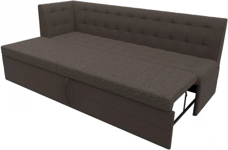 Диван кухонный Бриз с углом слева (Коричневый/Рогожка) Лига Диванов арт.122435L