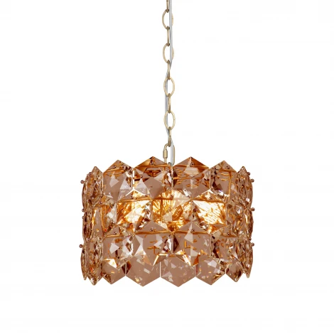 Подвесная люстра Vitaluce V5286-8/6 (220V, хрусталь, на цепи, круглые)