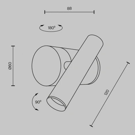 Спот Maytoni Utility MOD433WL-L3N3K1 (регулировка яркости, LED, 220V, сенсорный выключатель, круглые)
