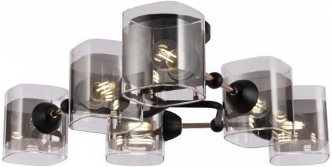 Потолочная люстра на штанге Arte Milano AMALFI 324308/6 BK+FG (220V)