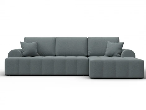 Диван угловой Лига-080 угол правый (ДСП/Пластик/Рогожка/Серый) Лига Диванов 134742