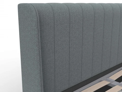 Кровать двуспальная Лига-136 (160) (Серый/ДСП,Металл,ЛДСП,Рогожка) Лига Диванов 138033