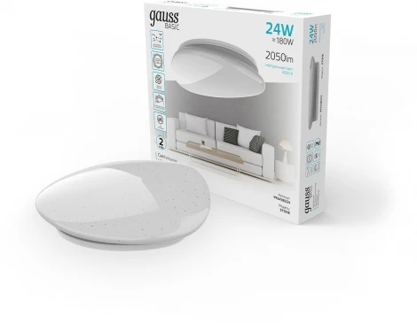 Настенно-потолочный светильник Gauss Basic Space Stone 995438224