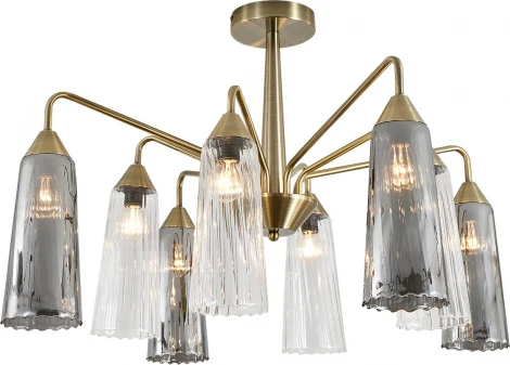 Потолочная люстра на штанге (13028/8R Brass) Indigo Campana V000510 (220V)