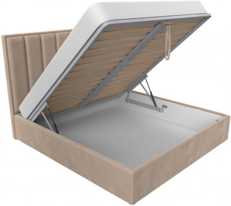 Кровать интерьерная Афродита 180 (Бежевый/Велюр) Лига Диванов арт.120576