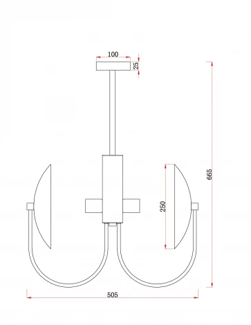 Потолочная люстра на штанге Freya Ellipse FR5320PL-04B