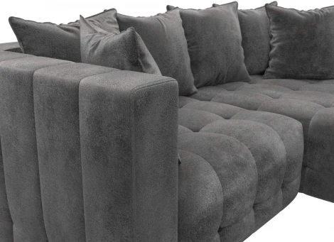 Диван угловой Лига-052 НПБ угол универсальный Лига Диванов (Велюр) арт.128799