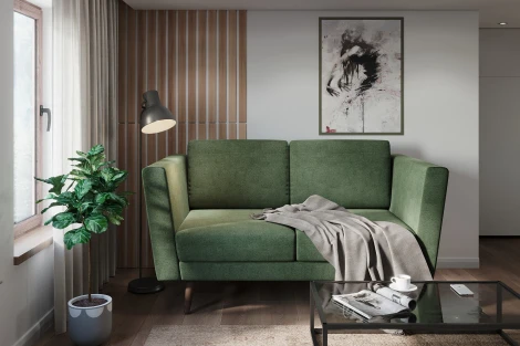 Диван Arsko Гуннар зеленая рогожка