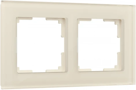 Рамка на 2 поста Favorit (молочный, стекло) Werkel W0021141 (a058814)
