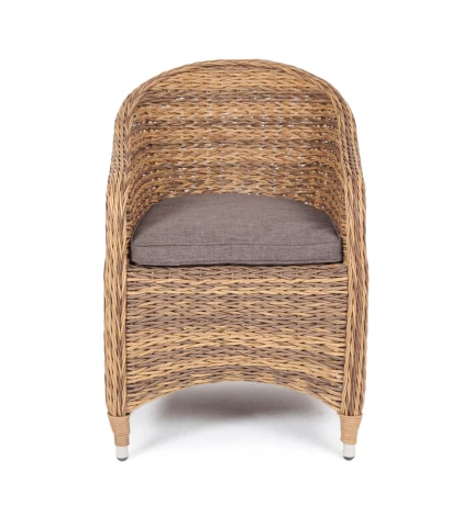 Плетеное кресло из искусственного ротанга (гиацинт), цвет соломенный 4SIS Равенна YH-C1103W TW