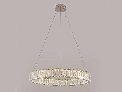 Подвесной светильник Newport 8240 8240/60 chrome (LED, 220V, хрусталь, на тросе, кольцо)