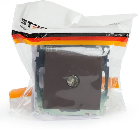 ТВ-розетка (коричневый) Stekker Катрин 49024