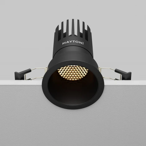 Встраиваемый светильник Maytoni Dip DL118-15W-2.7K-B (LED, 220V, круглые)