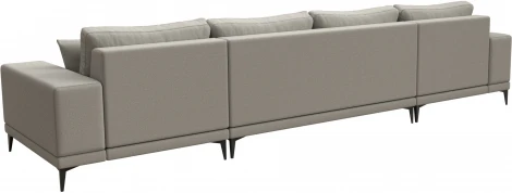 Диван П-образный Льюес (Бежевый/Рогожка) Лига Диванов арт.124186