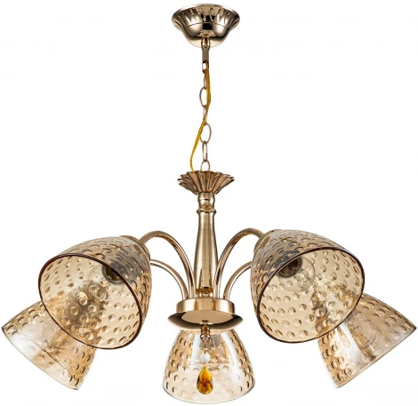 Подвесная люстра Escada Freesia 658/5PL Gold (220V, подвески, на цепи)
